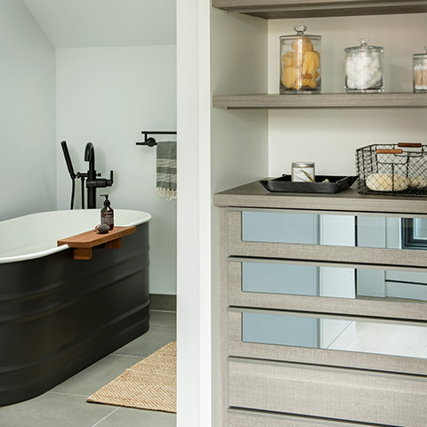 modern industrial bathroom in bozeman montana