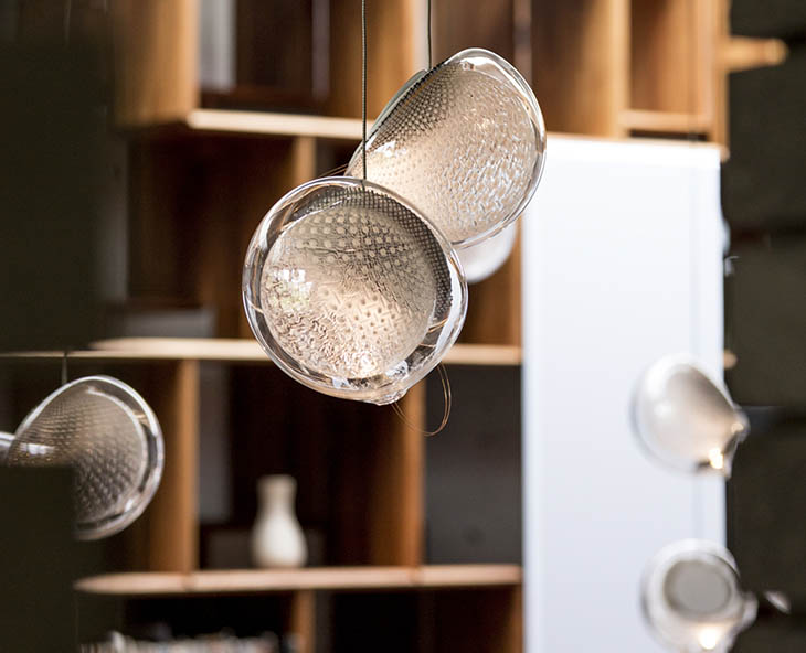 bocci 76 series pendant lights and wall lights in situ