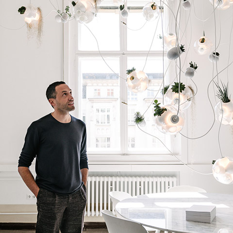 designer omer arbel at bocci headquarters