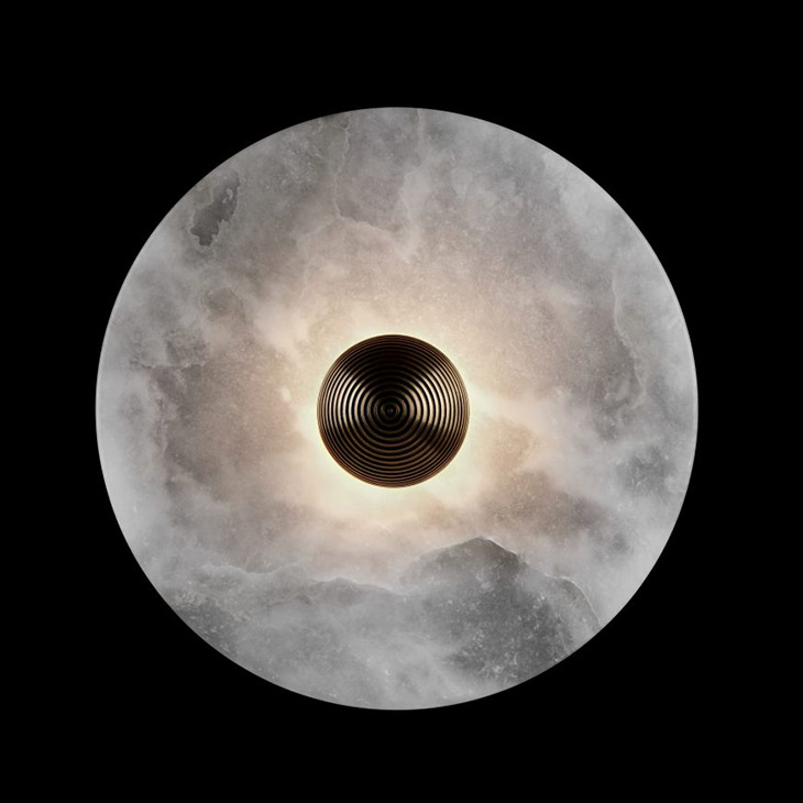 apparatus median sconce on a black background