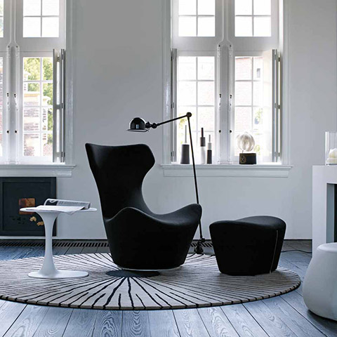 modern living room featuring b&b italia awa table