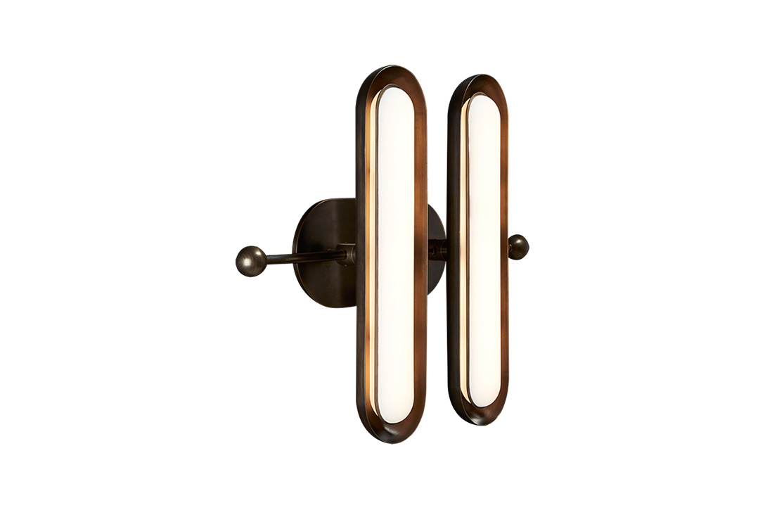 apparatus circuit 2 wall ceiling light on a white background