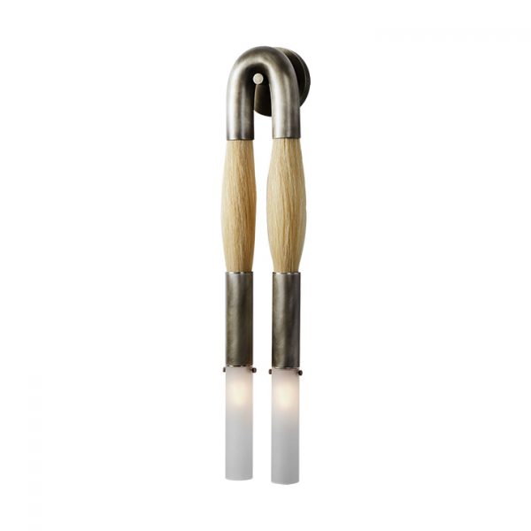 apparatus horsehair sconce on a white background