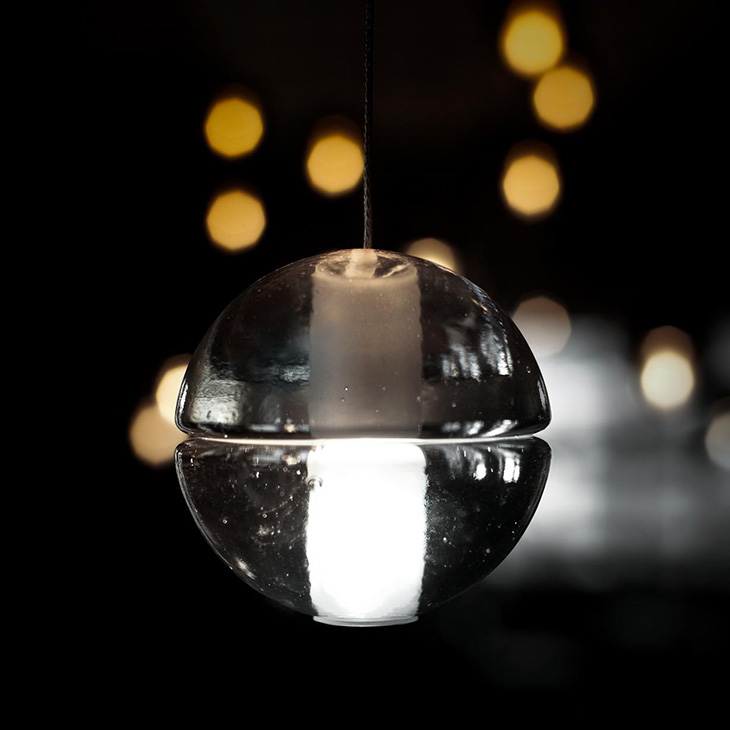 close up of a bocci 14.1 pendant light