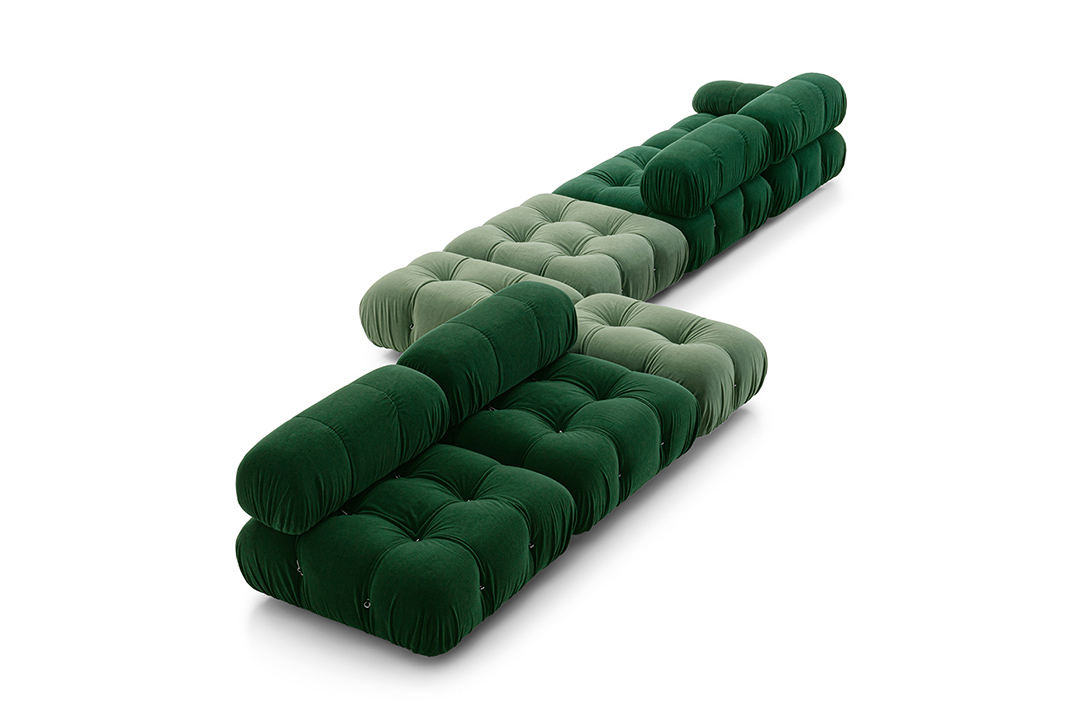 b&b italia camaleonda sofa on a white background