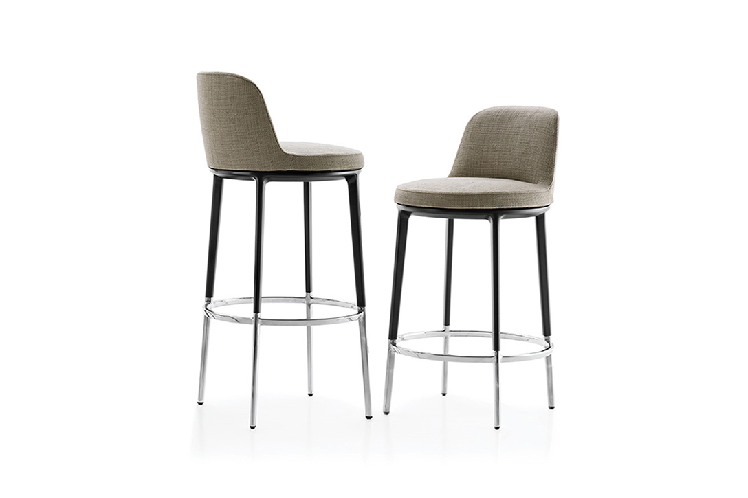 b&b italia caratos stools on white background