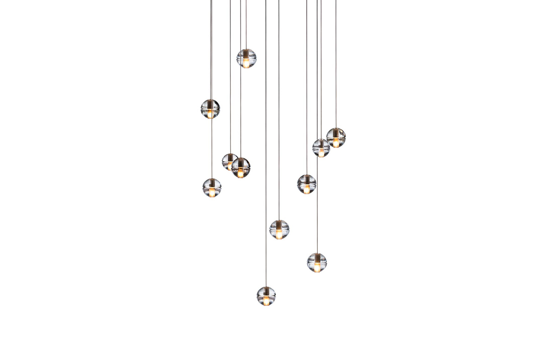 bocci 14.11 pendant light with rectangular canopy on a white background