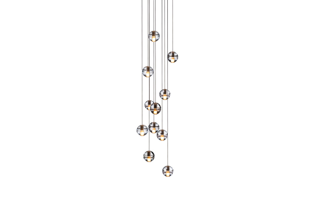 bocci 14.11 pendant light with round canopy on a white background
