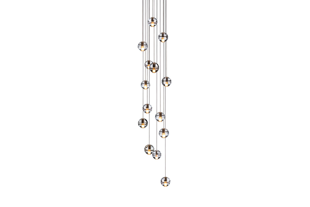 bocci 14.14 pendant light with round canopy on a white background