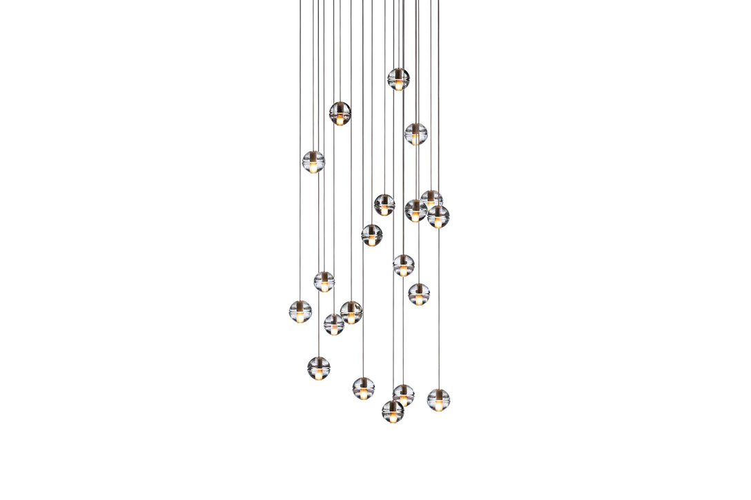 bocci 14.20 pendant light with rectangular canopy on a white background