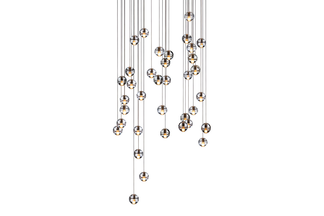 bocci 14.36 pendant light with rectangular canopy on a white background