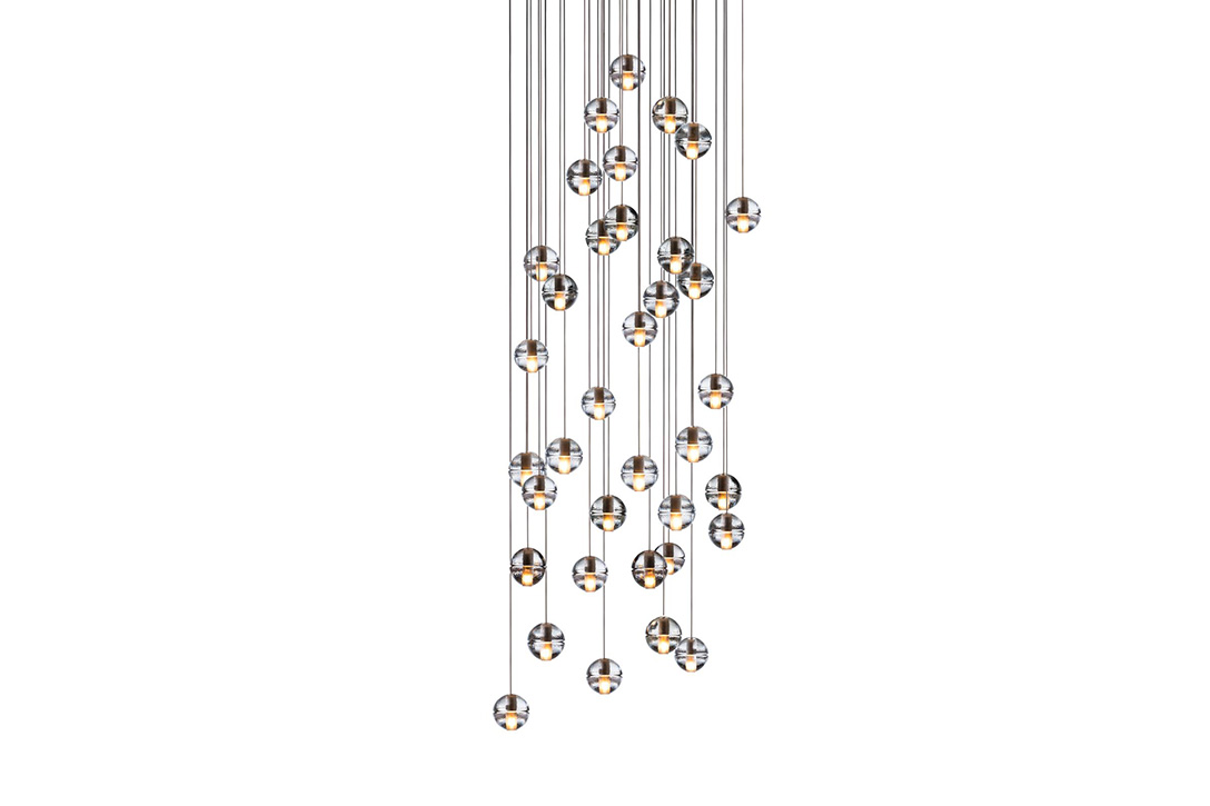 bocci 14.36 pendant light with round canopy on a white background