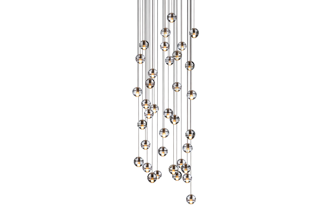 bocci 14.36 pendant light with square canopy on a white background