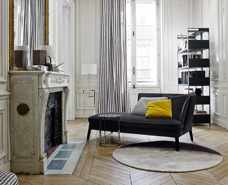 living room featuring maxalto febo chaise longue