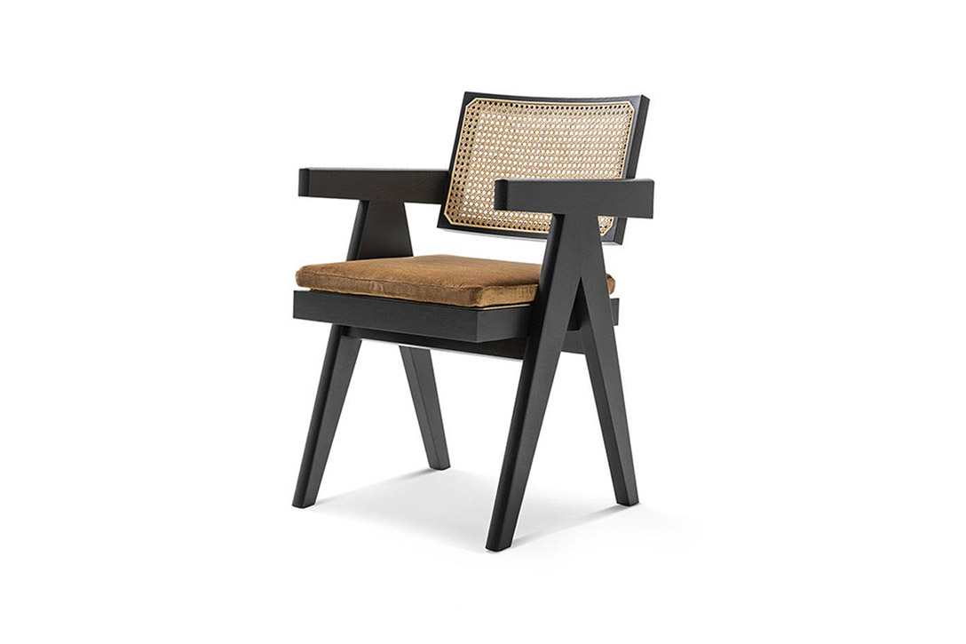 cassina capitol complex dining arm chair on a white background