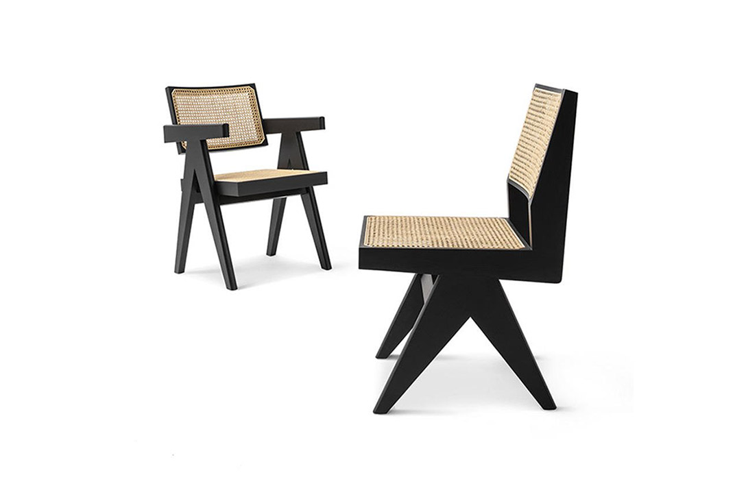 cassina capitol complex dining chairs on a white background