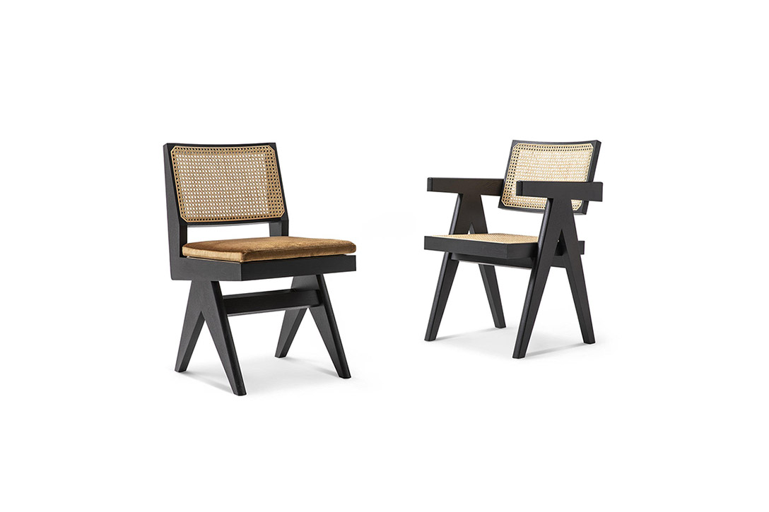 cassina capitol complex dining chairs on a white background