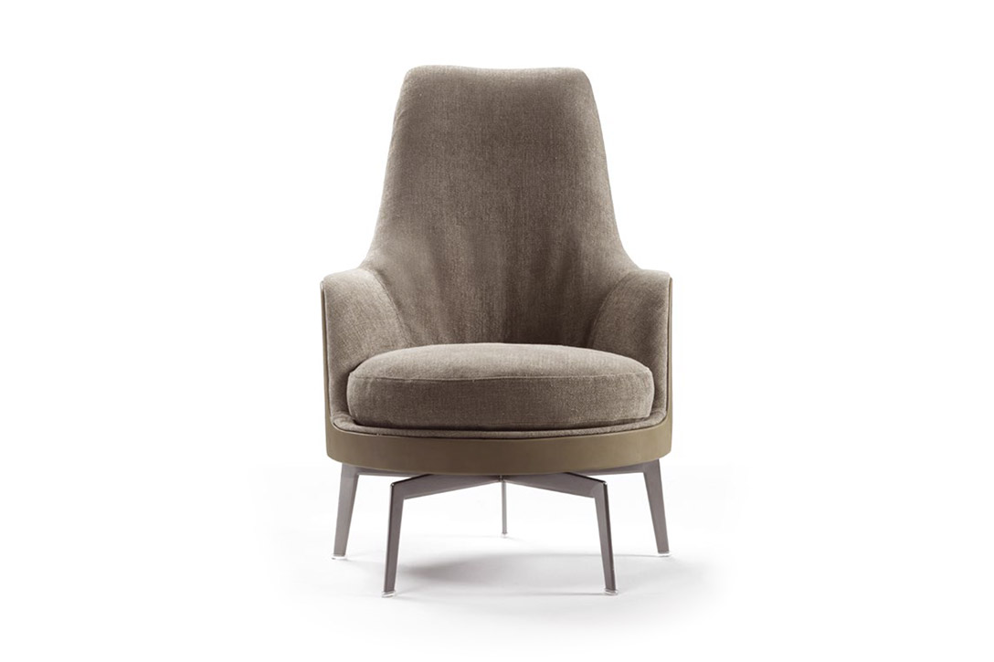 flexform guscioalto armchair on a white background