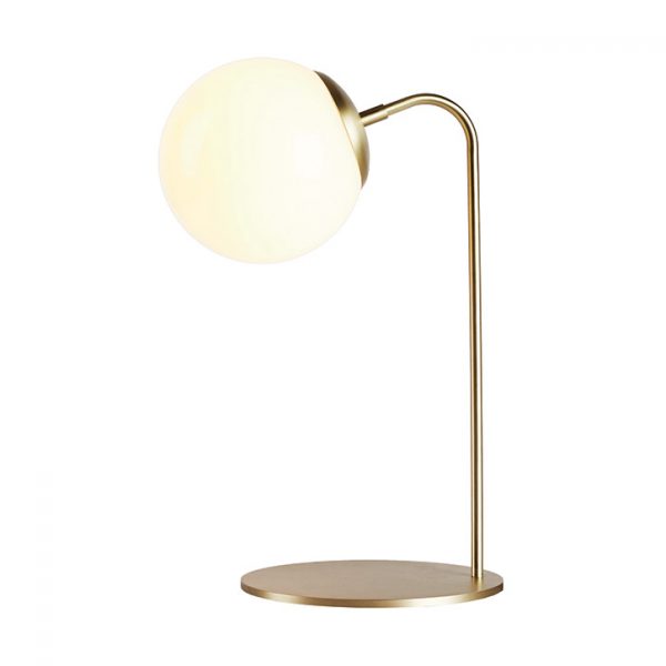 roll & hill modo desk lamp brushed brass cream glass