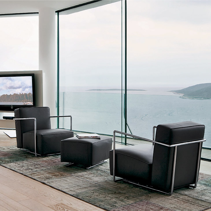two flexform abc armchairs in situ