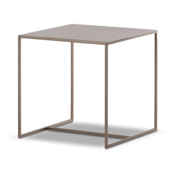 minotti duchamp bronze table square 15" on a white background