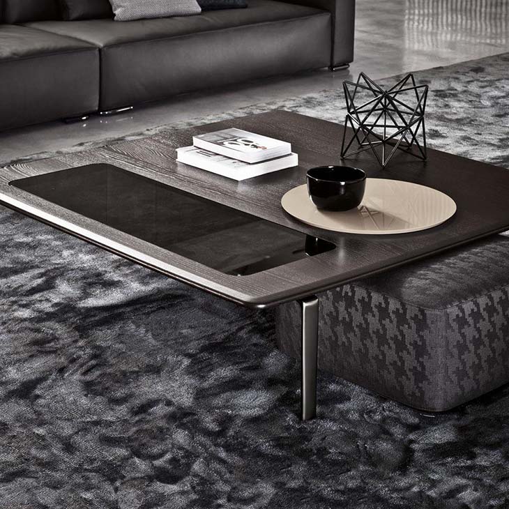 minotti davis pouf in situ