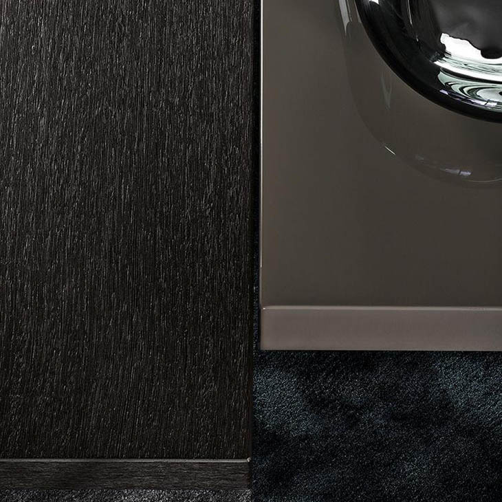 close up of two minotti ritter coffee tables