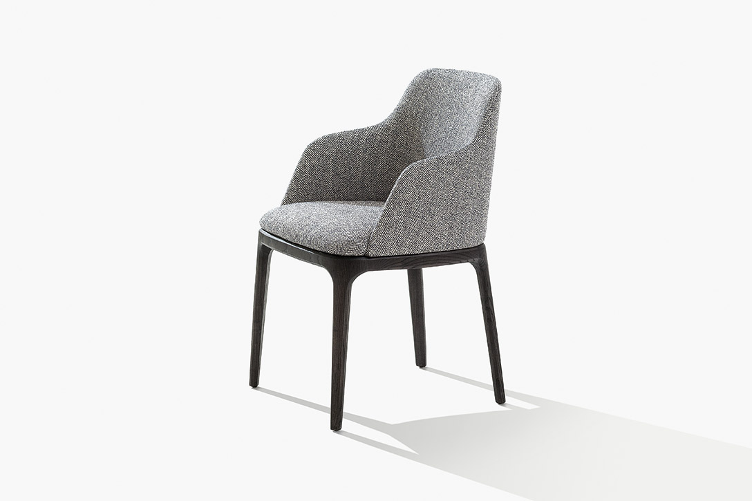 poliform grace dining arm chair on a white background