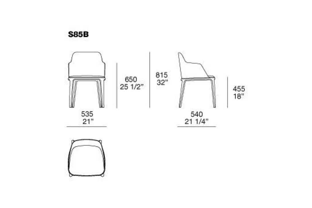 line drawing and dimensions for poliform grace dining arm chair
