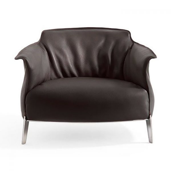 poltrona frau archibald gran comfort armchair in leather
