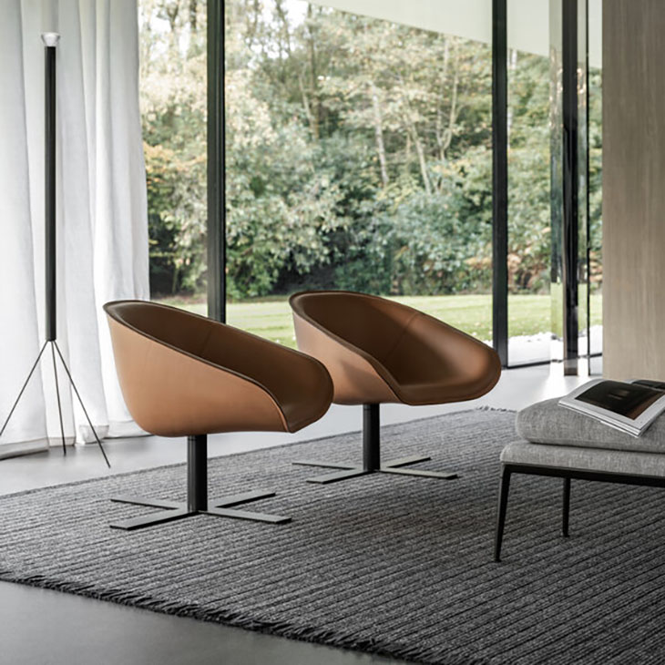 b&b italia timo rug dark grey in situ