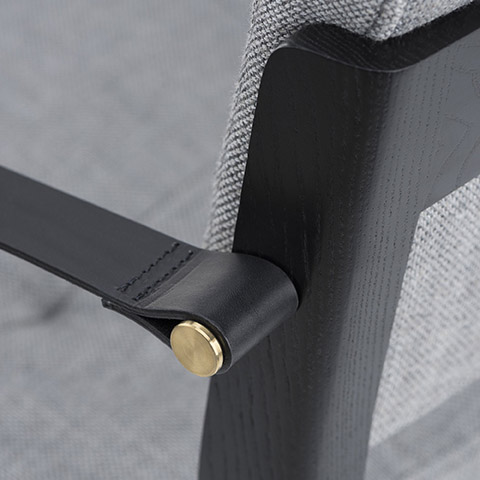 de la espada capo dining arm chair detail
