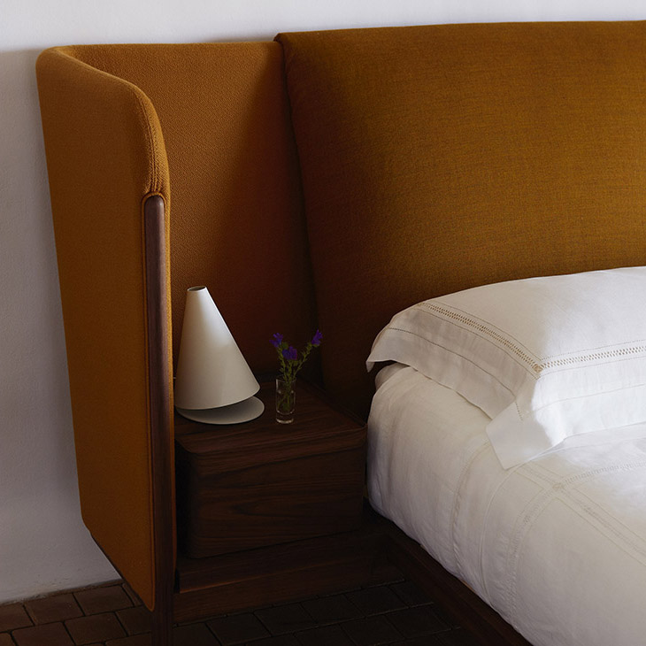 de la espada dubois bed low headboard with bedside tables