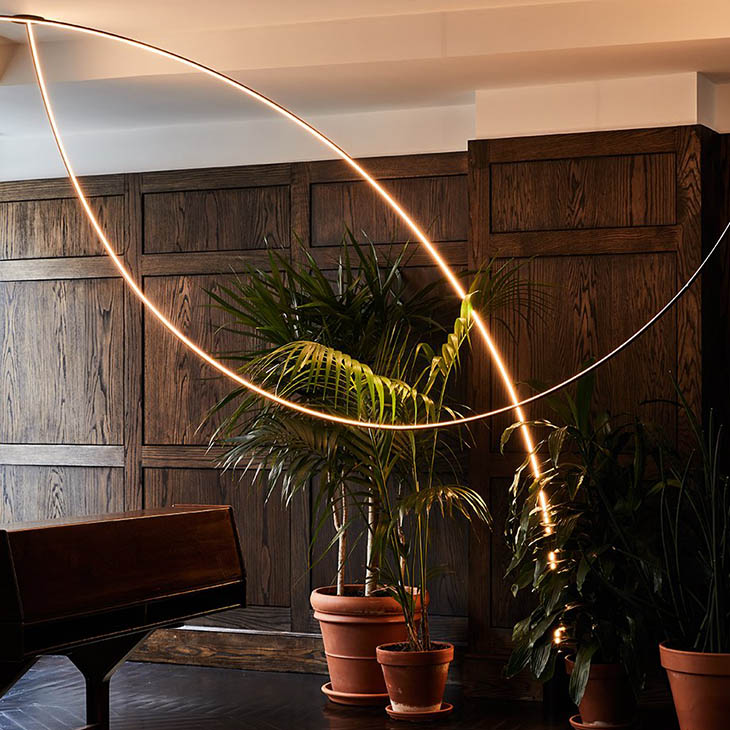 roll & hill pole 2 floor lamp in situ