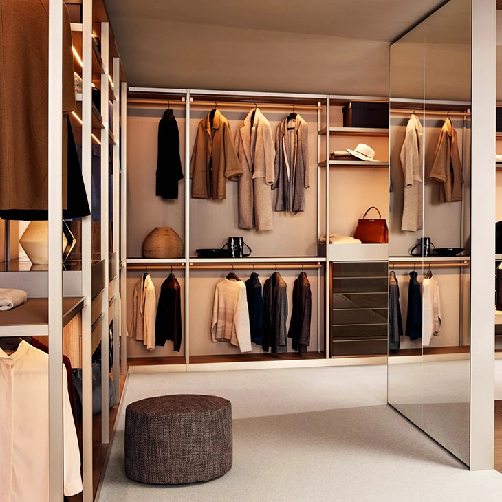 poliform senzafine walk-in closet