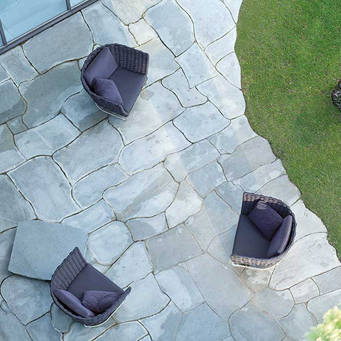 paola lenti ami outdoor armchairs in situ