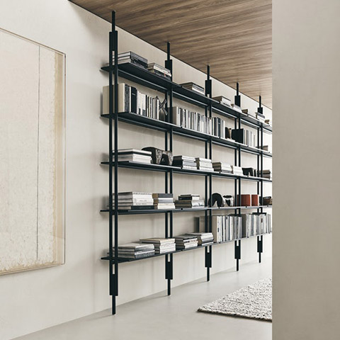 b&b italia jack bookcase in situ