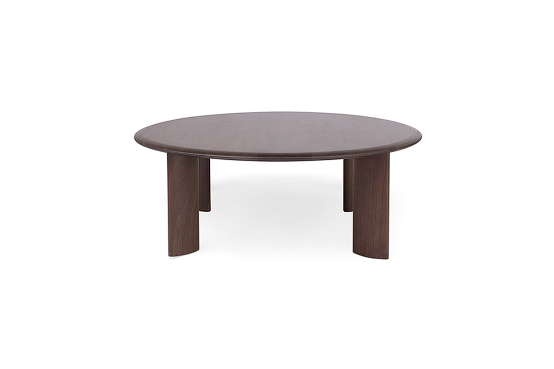 l.ercolani io coffee table in walnut