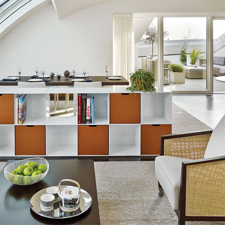 flexform infinity bookcase in situ