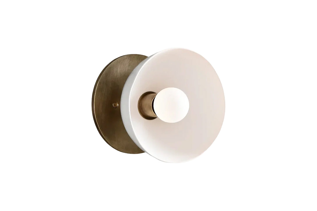 apparatus trapeze 1 sconce aged brass
