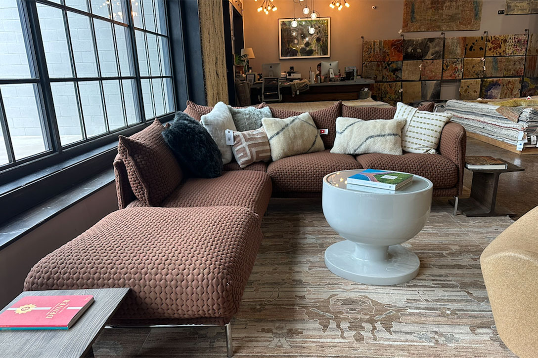 moroso gentry sofa floor model on sale at studio como denver