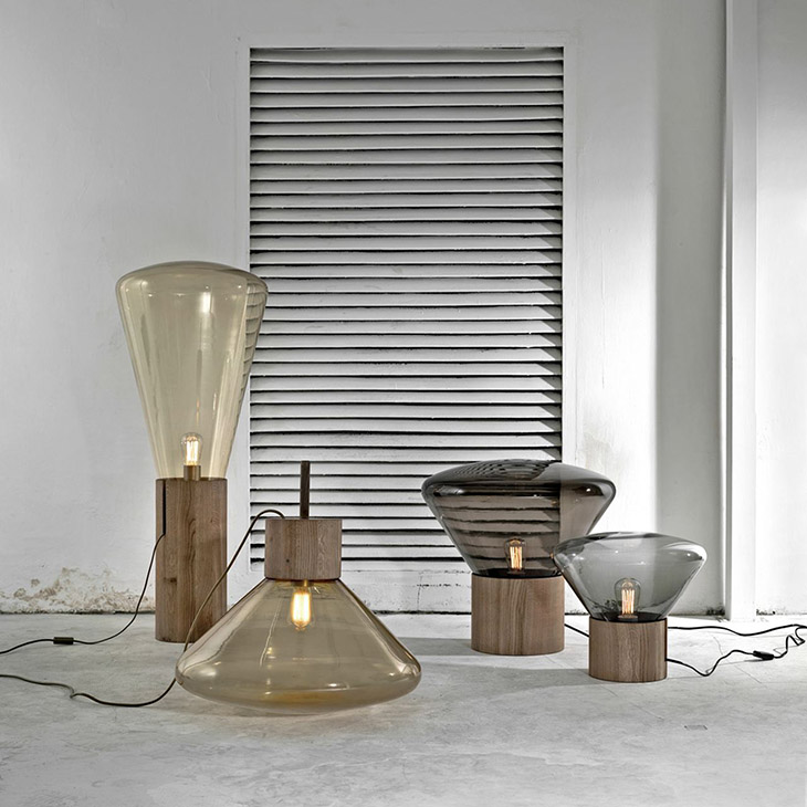 brokis muffins table lamps and floor lamps in situ