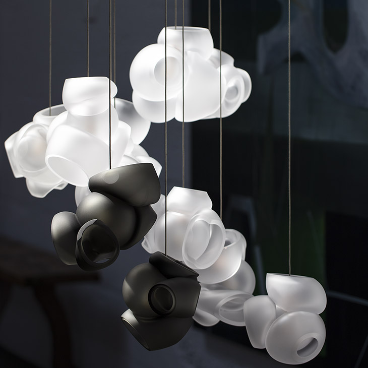 bocci 100.11 pendant light clear with grey