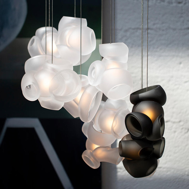 bocci 100.11 pendant light clear with grey