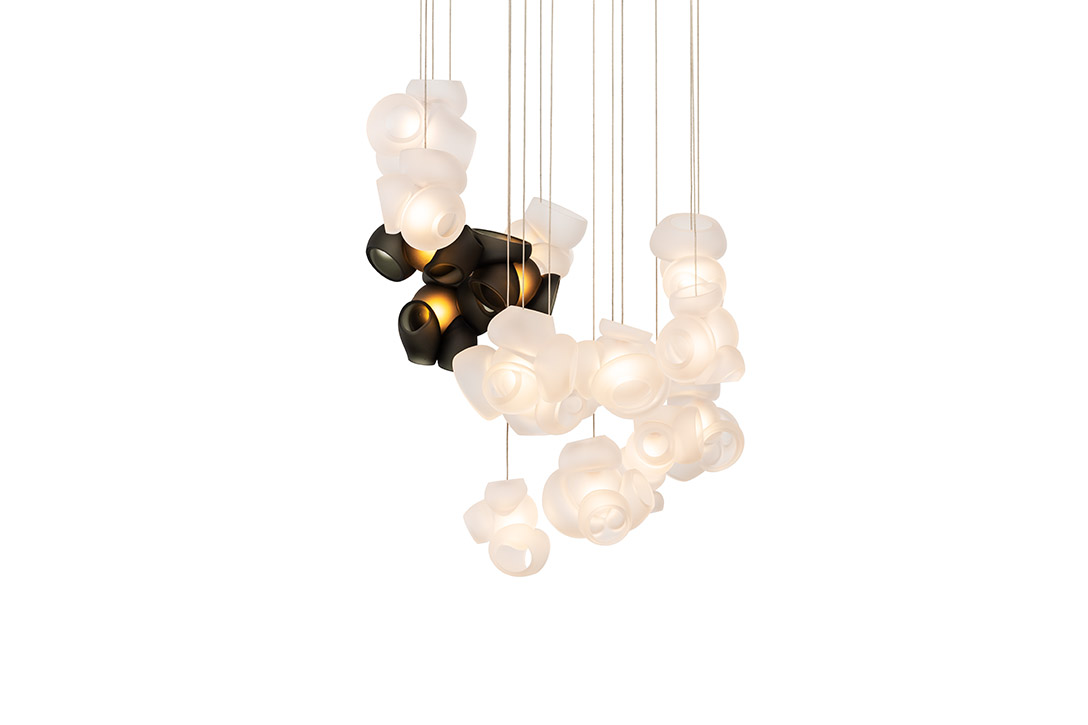bocci 100.16 pendant light clear w/ grey