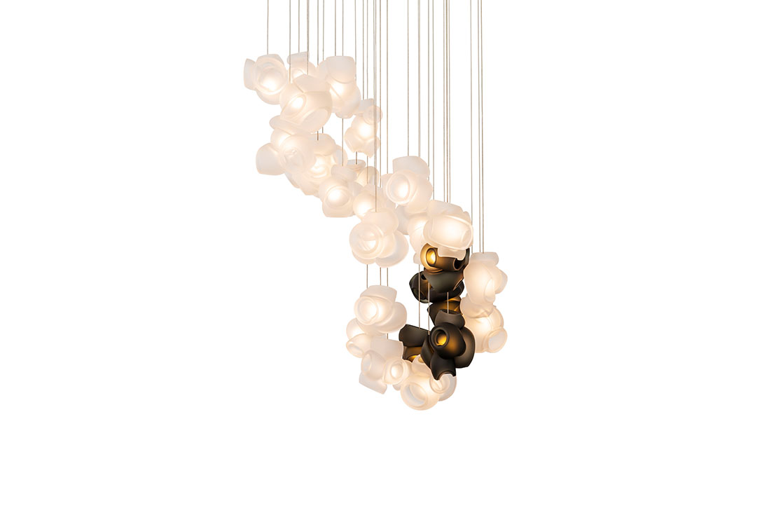 bocci 100.28 pendant light clear with grey