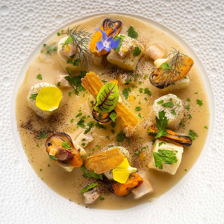 stunning gnocchi dish at seta in milan