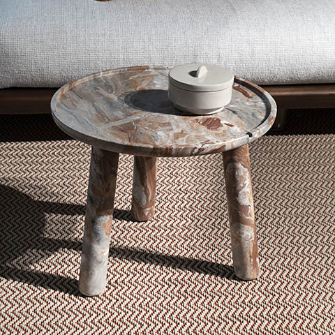 exteta stone side table in situ