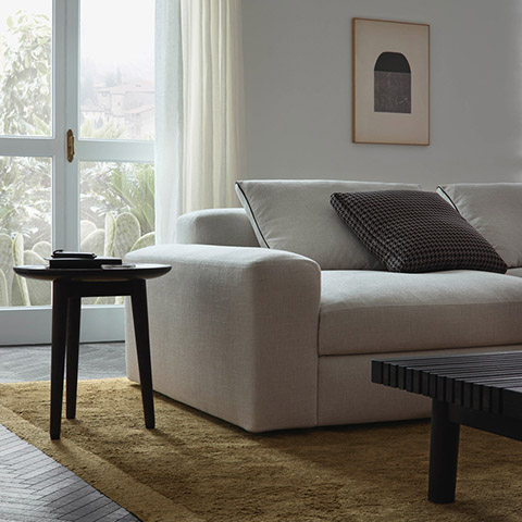 poliform dune sectional sofa in situ