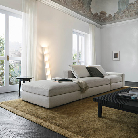 poliform dune sectional sofa in situ